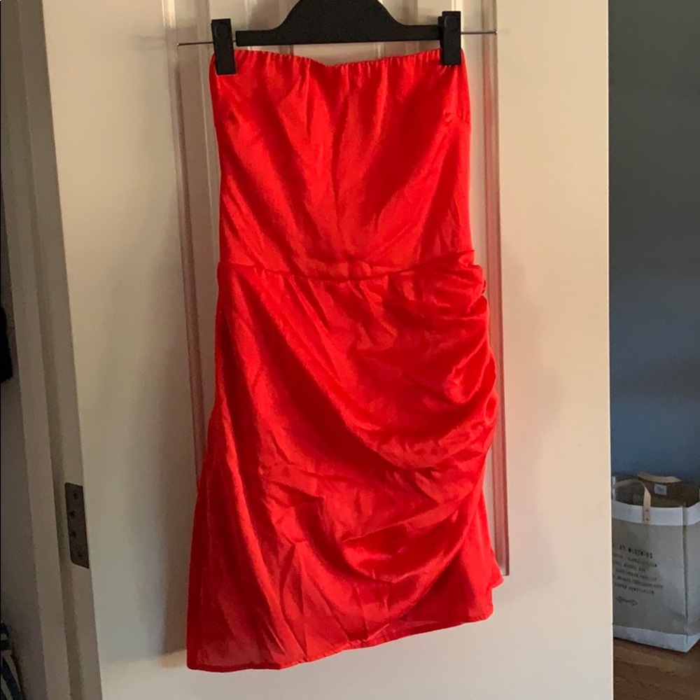 LOVERS & FRIENDS red silk mini dress XS